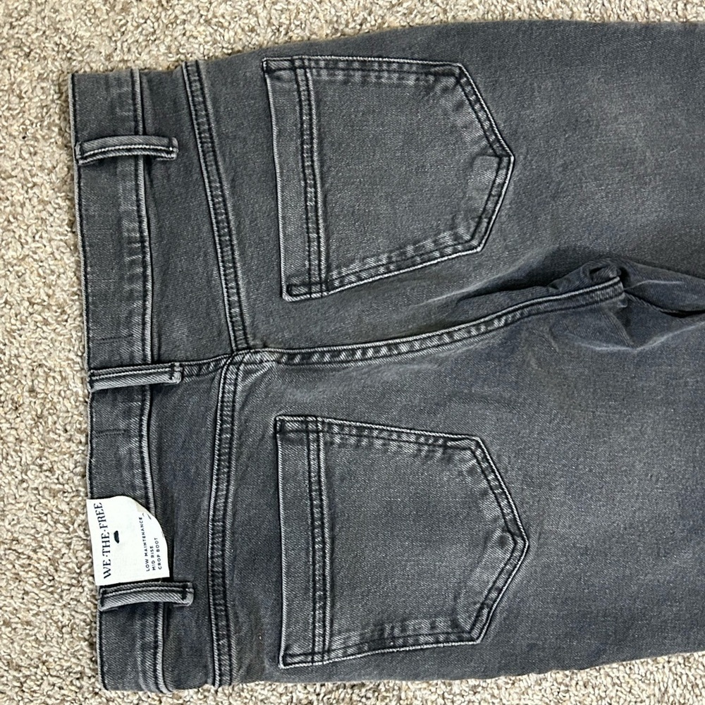 Free People Low Maintenance Mid-Rise Crop Boot Jean Black Size 29 Women's Cotton - Picture 3 of 11